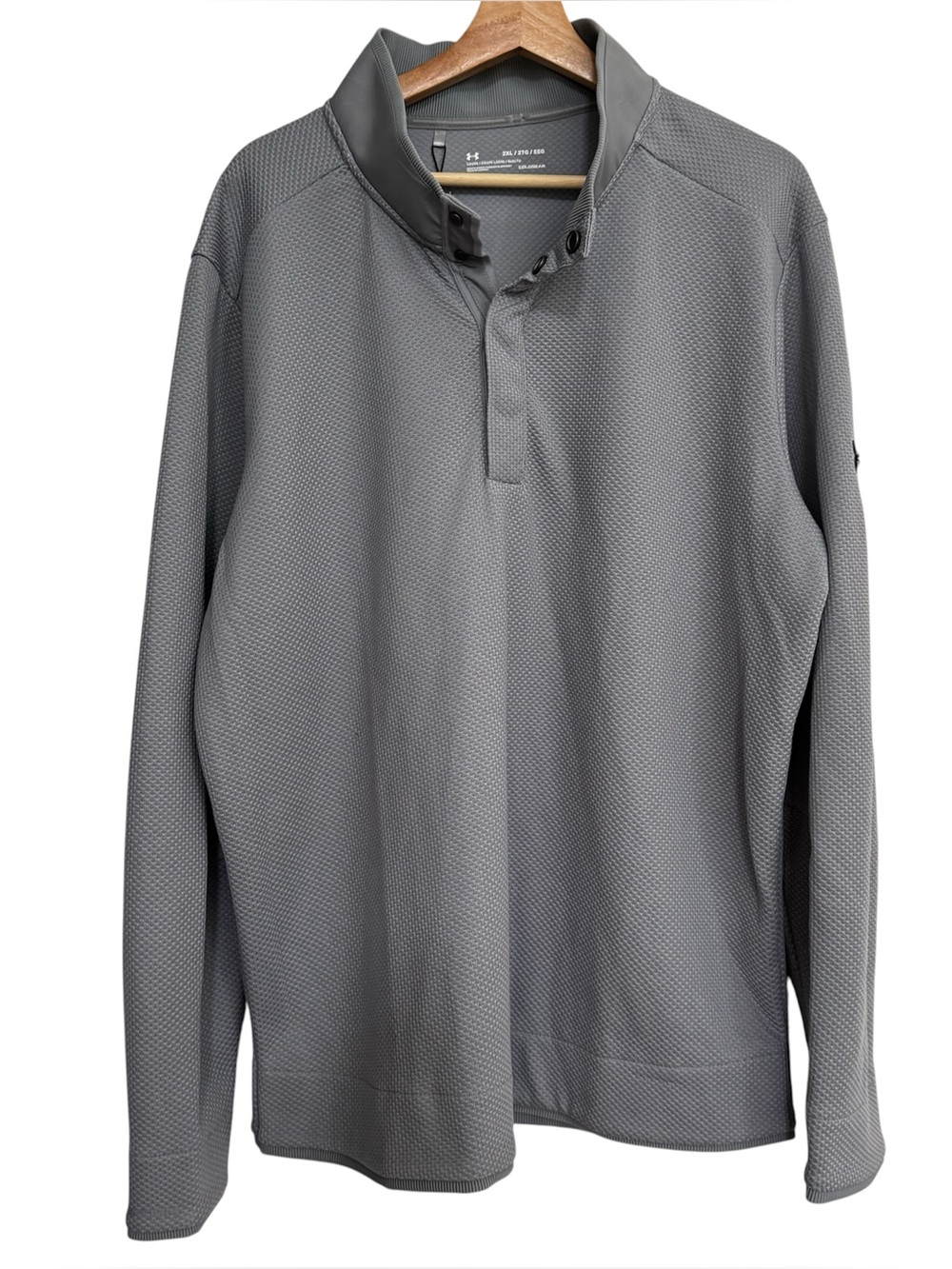 Under Armour Men’s Corporate Quarter Snap Up Sweater Size 2XL Pullover Gray